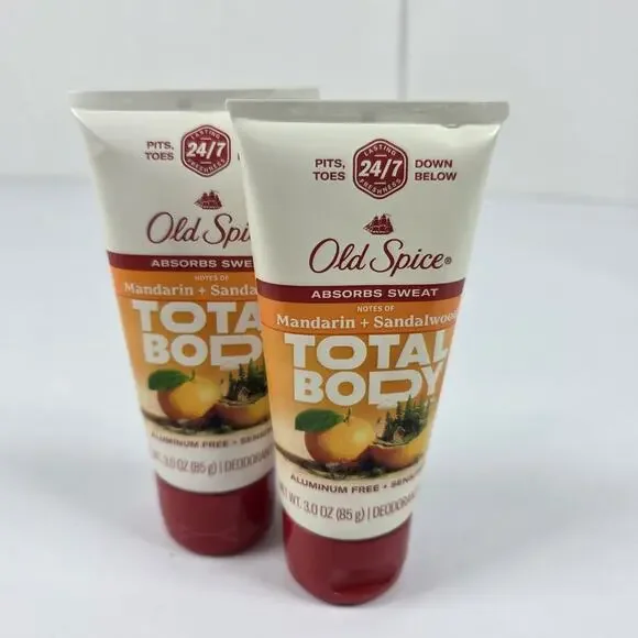 Pack of 2 Old Spice Total Body Mandarin + Sandalwood Cream Deodorant 3oz EACH - Picture 3 of 8